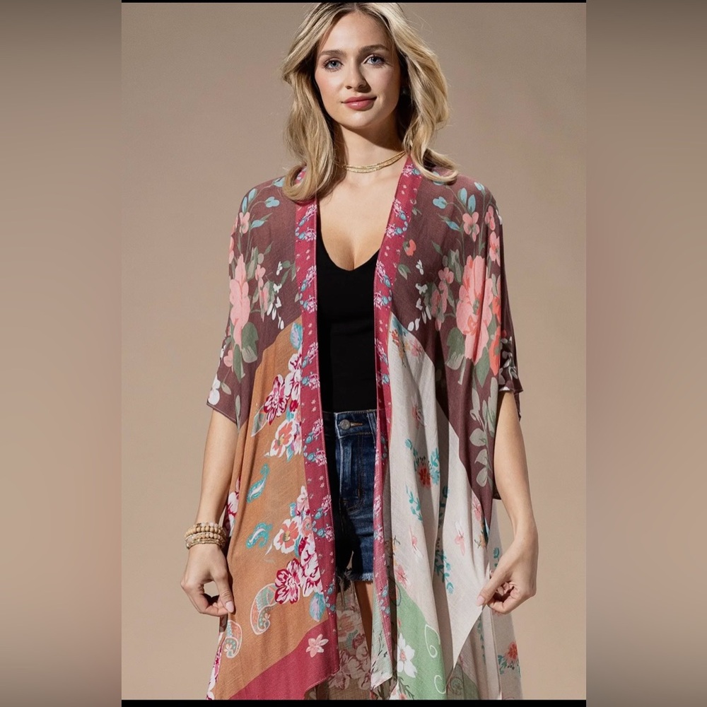 Patchwork Multi Kimono